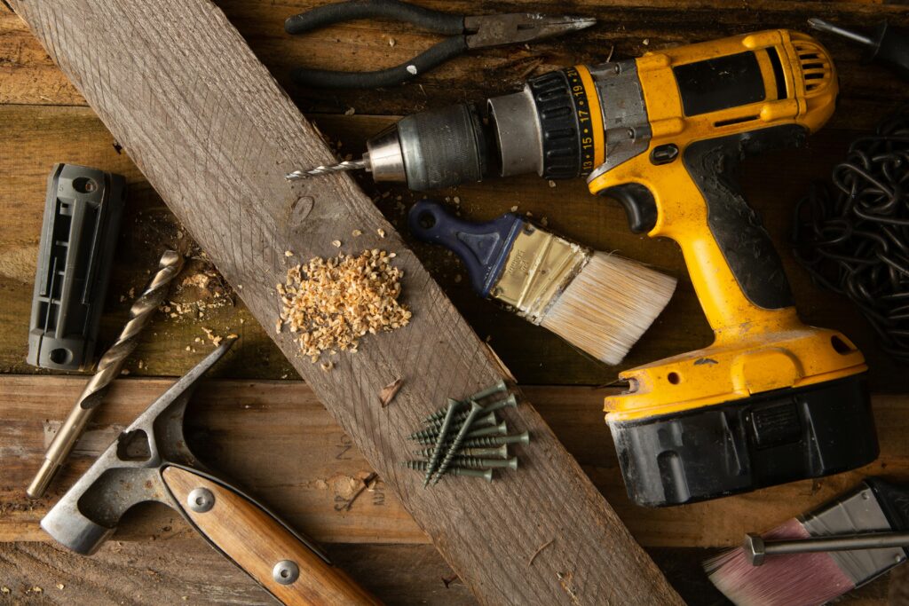 Close-Up Shot of a Hand Drill